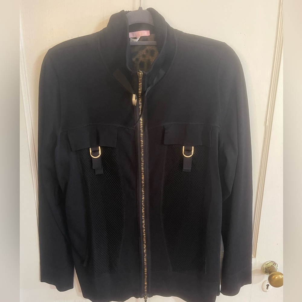Basler black moto jacket - size 44 / U 16